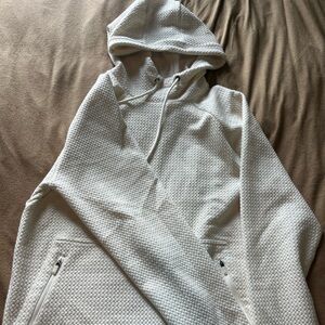 White Textured Hoodie